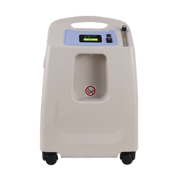 The Dynmed 5 L Medical Oxygen Concentrator delivers high-purity oxygen (93% ± 3%) at 1–5 LPM with quiet