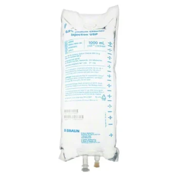 The Sodium Chloride 0.9% IV Fluid Drip is a sterile solution used to restore fluids and electrolytes, crucial for treating dehydration and maintaining electrolyte balance in medical settings.