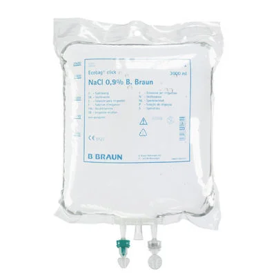 The Sodium Chloride 0.9% IV Fluid Drip is a sterile solution used to restore fluids and electrolytes, crucial for treating dehydration and maintaining electrolyte balance in medical settings.