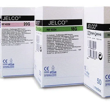 High‑quality peripheral intravenous catheters featuring FEP polymer tubing and a “J‑point” stainless‑steel needle. Designed for smooth vein entry, enhanced flow and x‑ray compatibility. Available in 14–24 gauge, straight hub configuration.